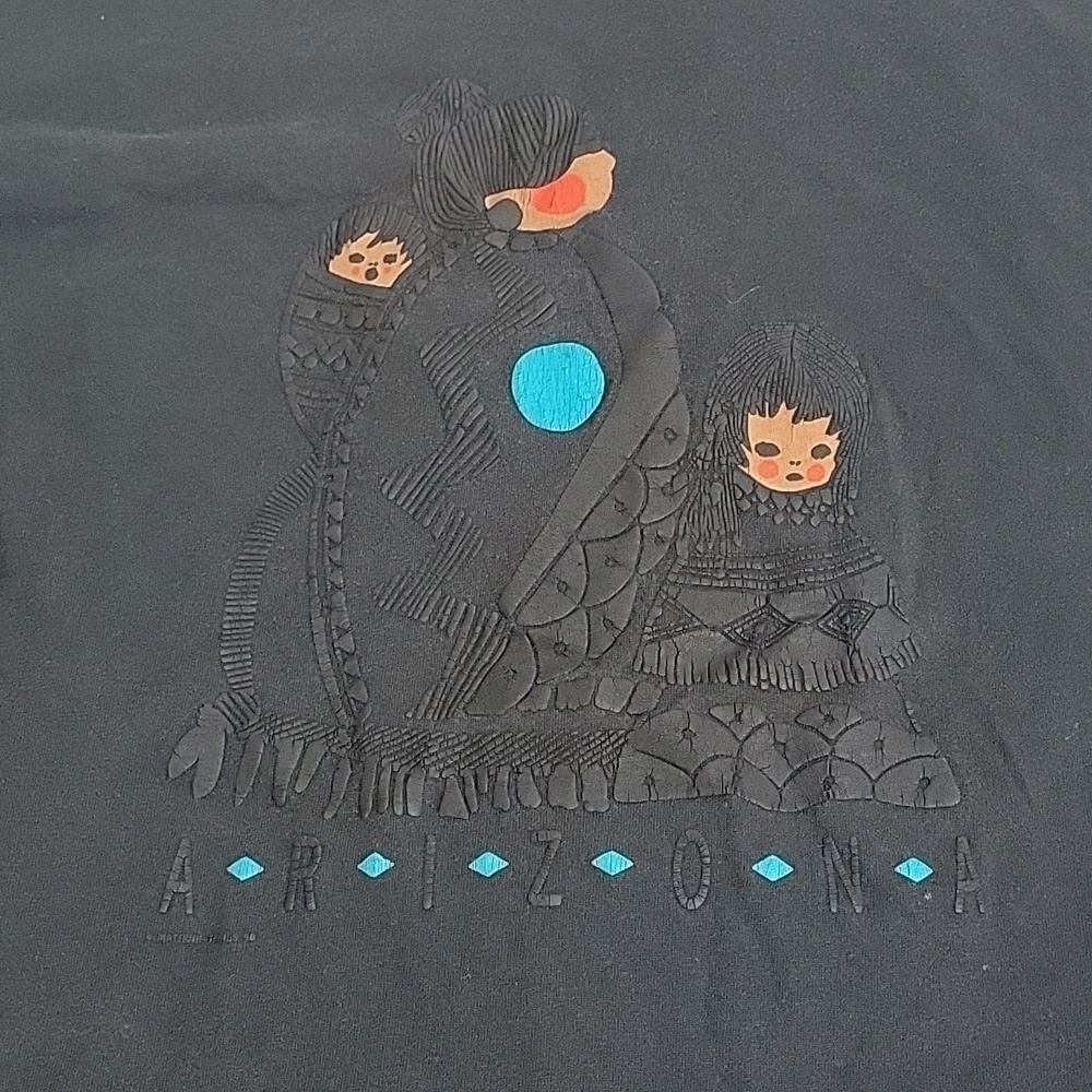 Vintage Arizona T Shirt Extra Large XL Black 90s Single Stitch ONEITA USA